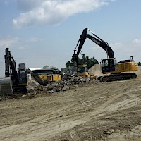 Crushing concrete at the West Links Development in Port Elgin