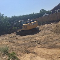 Stripping a lot for Dennison Homes